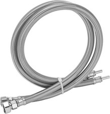 Push-To-Connect Stainless Steel Hose Kit Under Sink Water Filter 3/8"