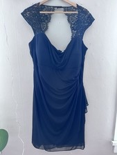 Womens Little Black Dress Size 22W LBD Cocktail Ruched Lace Y2K