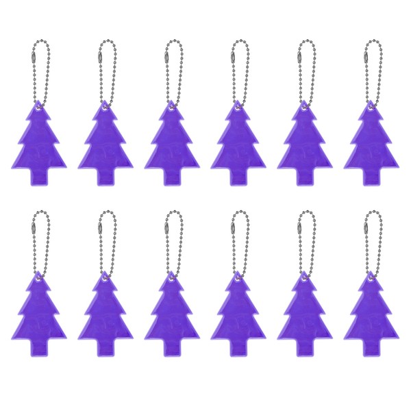 Reflektierende SchlüSselanhäNger-Tags, 12Er-Pack AnhäNger Aus Pvc, Lila-image
