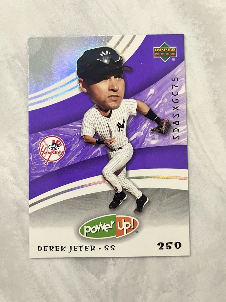 2004 Upper Deck Power Up! Purple 250 Points Derek Jeter #58 HOF SP Foil Yankees - Image 2 of 4