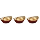  3PCS Golden Ingot Yuan Bao für Wohlstand Glück Chinesischer Charme des