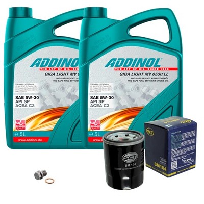 SCT Inspektionspaket 10L ADDINOL GIGA LIGHT MV 0530 LL 5W-30 für Honda Pilot KIA