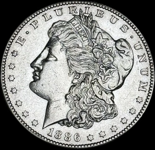 1886 S Morgan Silver Dollar Coin $1 Beautiful AU/BU Coin Rare Date