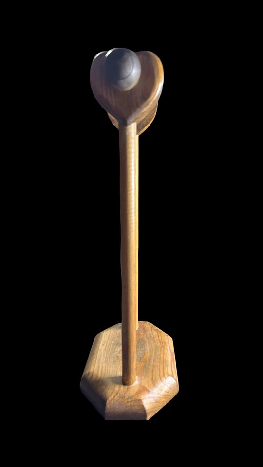 Portarrollos de papel higiénico corazón madera hecho a mano vintage📦 Foto 4 de 4