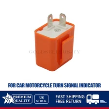 2Pin 12V Electronic LED Flasher Relay Fix Turn Signal Bulbs Hyper Flash Issue