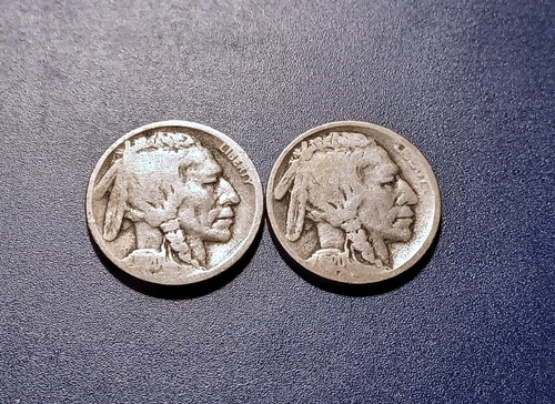 Pair of 1920-D & S Buffalo Nickels