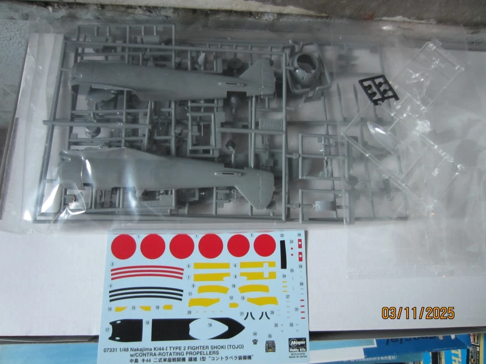 1/48 Hasegawa Nakajima KI-44 I Type 2 Shoki (Tojo) w/contra rotating propellers - Immagine 2 di 2