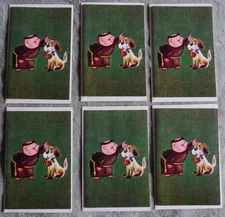 Lot of 6 Vintage UNUSED NORCROSS Christmas Cards "Friar Freddie" and St Bernard