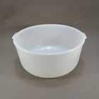 Vintage Glasbake Made for Sunbeam Mixer Large White Milk Glass Mixing Bowl 19CJ