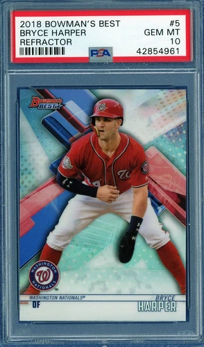 2018 Bowman's Best REFRACTOR #5 BRYCE HARPER Phillies PSA 10 GEM MINT