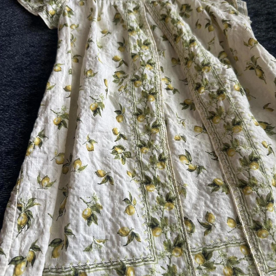 Blusa camponesa Max Studio London estampa de limão (XS) gola quadrada núcleo de casa - Imagem 4 de 4