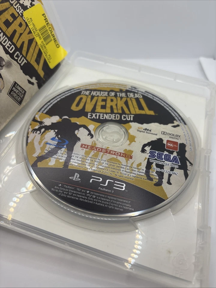 The House Of The Dead Overkill Extended Cut PlayStation 3D Glasses And Manual  - Image 4 of 4