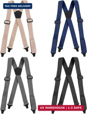 4 Pcs X Back Hidden Suspenders for Men, Heavy Duty Hiking Suspenders Adjustable