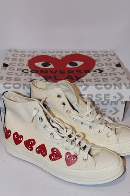 Converse Comme des Garçons Play x Chuck 70 Top High Multi Heart Men 9 Women 11
