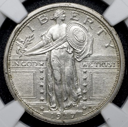 1917 - Type 1 - Standing Liberty Quarter - 25c - NGC MS62FH - See Video!