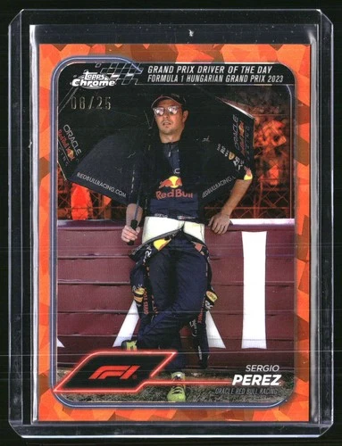 2024 Topps Chrome Sapphire Formula 1 F1 Sergio Perez Orange 08/25 #169