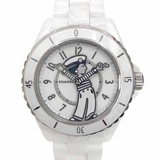 Chanel J12 H7481 Ceramic Diamond / White 38mm Box and Papers Wristwatch #KNW1747