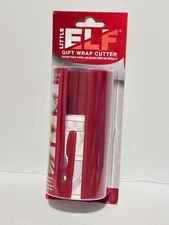 NEW Little ELF gift wrap cutter for wrapping paper - red plastic w cutting blade
