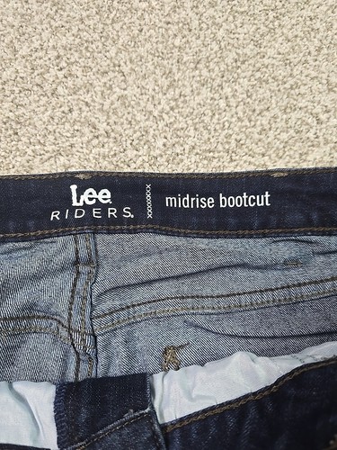 Lee Riders Jeans Damen 22M Blau Denim Midrise Bootcut Whiskered Freizeit Komfort - Bild 10 von 16