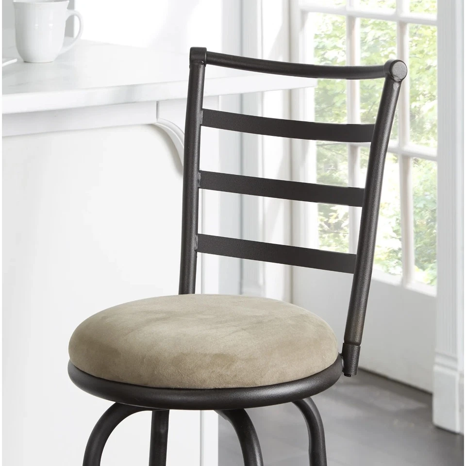 Mainstays Adjustable Swivel Barstool, Tan - Image 3 of 4