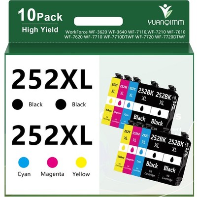 T252XL 252XL Ink Cartridges For Epson WorkForce WF-3620 WF-3640 WF-7610 WF-7210