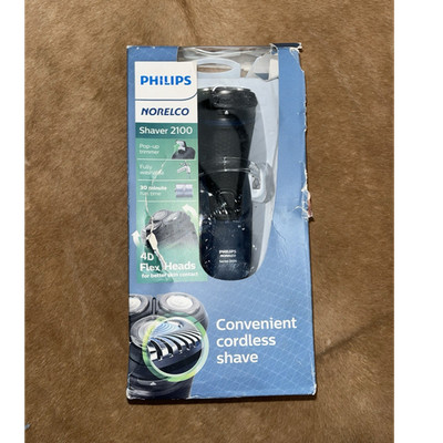 Philips Norelco Shaver 2100 Cordless 3 Head Rotary Pop-Up Trimmer Fully Washable