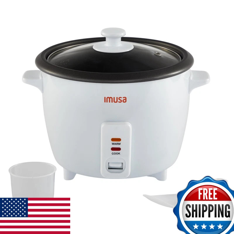 Imusa Electric Rice Cooker 10 Cup Cooked 5 Cup Uncooked Ceramic Nonstick Pot