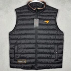NEW McLaren Puffer Vest Mens XL Quilted Black Formula 1 Racing Cisco Full Zip