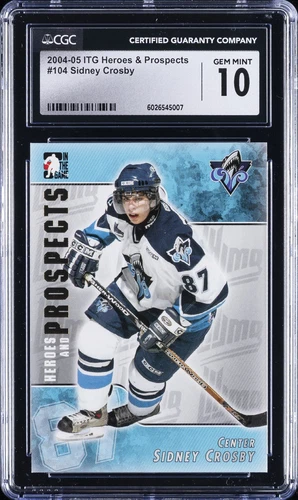 2004-05 ITG HEROES & PROSPECTS #104 SIDNEY CROSBY CGC 10 GEM MINT