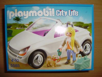 Playmobil City Life 5585 Schickes Cabrio Auto Weiss Hund Neu Ebay