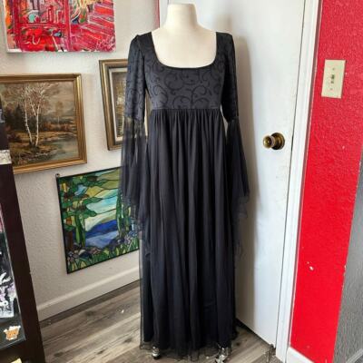 vintage hot topic black gothic vampire maxi dress