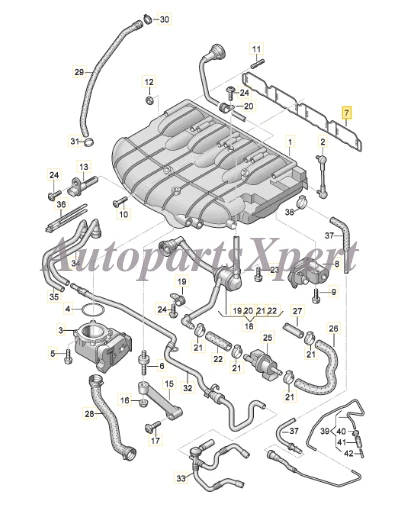 06F-129-717-D for VW Tiguan Golf Jetta AUDI A4 OEM Elring Intake Manifold Gasket - Image 3 of 4