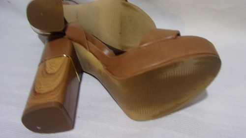 ALDO Women's Pallidus BROWN Ankle-Strap open Toe platform Block Heels US Size 7M - Picture 9 of 9