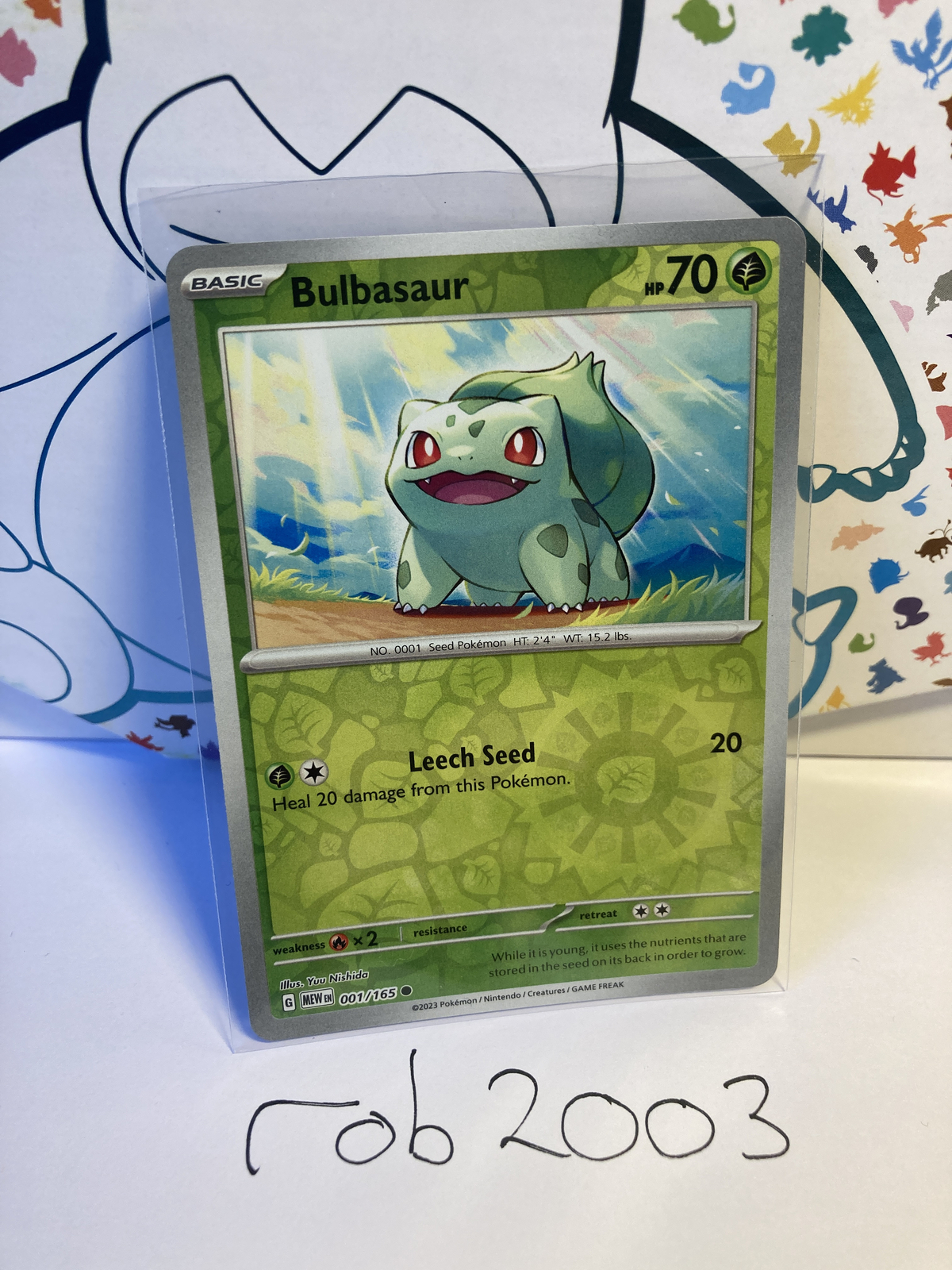 Pokemon 151 TCG Bulbasaur [001/165] REVERSE Holo Card ENGLISH