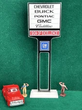 HO Scale Chevrolet Buick Pontiac GMC Cadillac Dealership Sign Advertisement