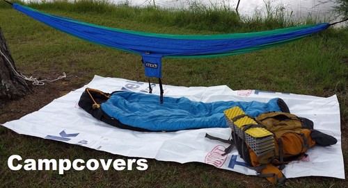 5 X 7ft Tyvek DuPont Homewrap Ground Sheet Tarp Footprint w/6 Tyvek Anchor Loops - Picture 3 of 4
