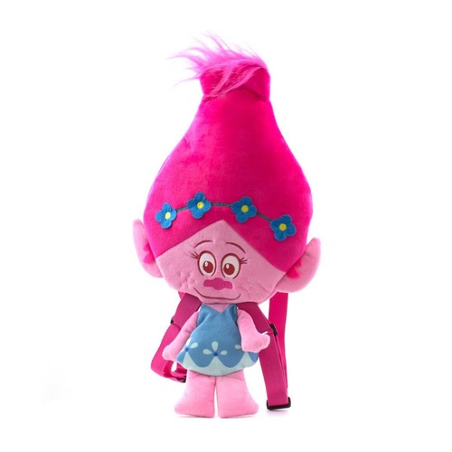 trolls kids pink poppy plush backpack - sizes 1