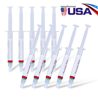 Dental Prime Porcelain Etchant Gel 9.5% Acid Etch 2.5 ml/Syringe