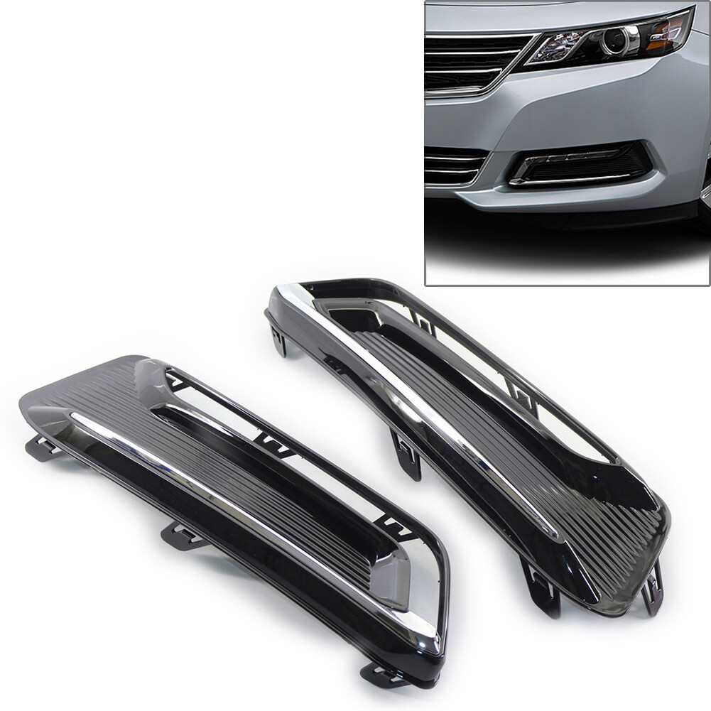 2x Car Front Bumper Fog Light Lamp Cover ABS For Chevrolet Impala 2014-2020