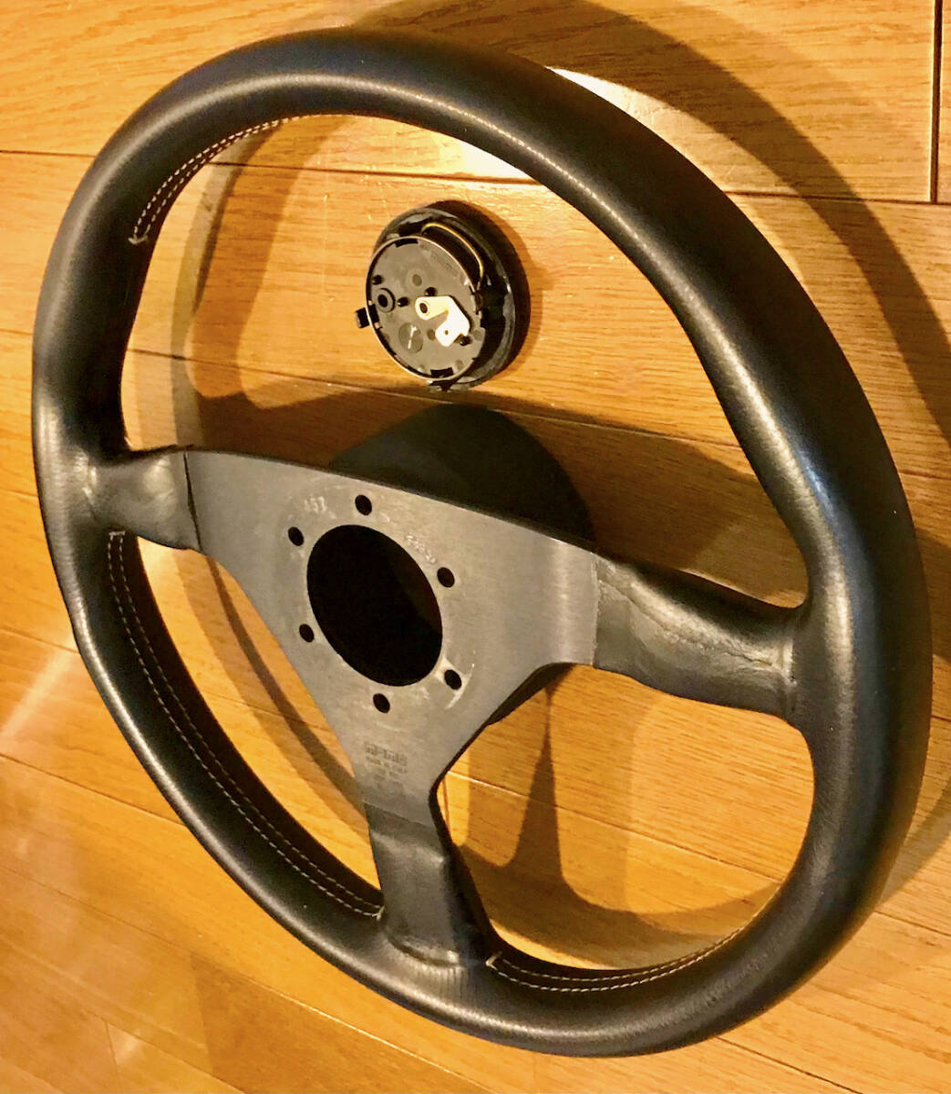 Rare Vintage 1995 MOMO Veloce Racing 34Φ Black Leather