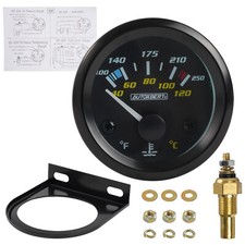 Universal K&uuml;hlwasser Wasser Temperatur Meter Anzeige Gauge F C Mit Sensor 52mm/2
