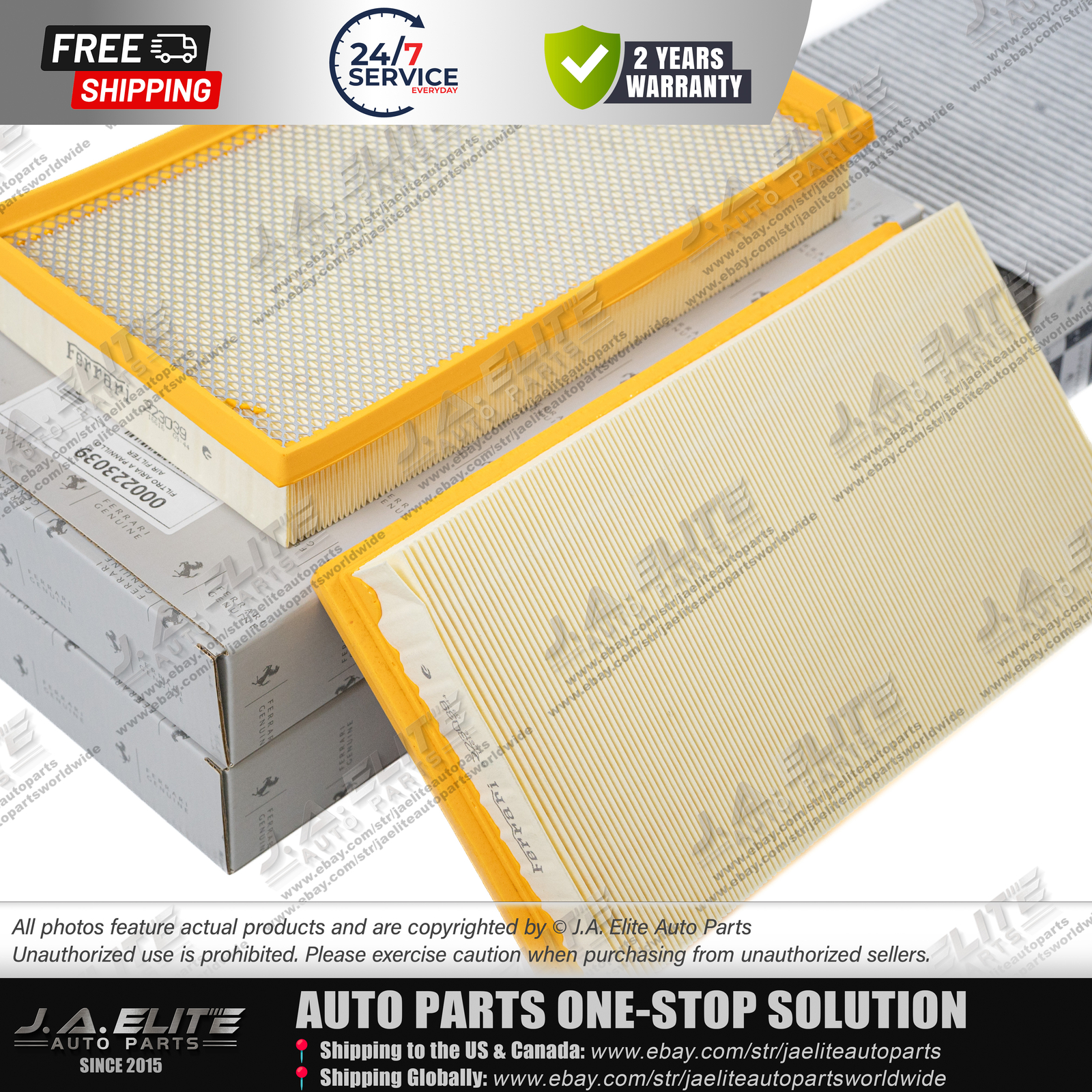 3pcs Air Filter & Pollen Filter for Ferrari 599, 612 OEM:223039,66855200