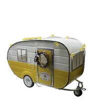 Pre-Lit LED Spring Fresh Flower Market Vintage Camper