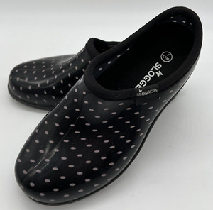 Sloggers Gardening Clogs Polka Dot Slip On Rain Shoes Sz 7