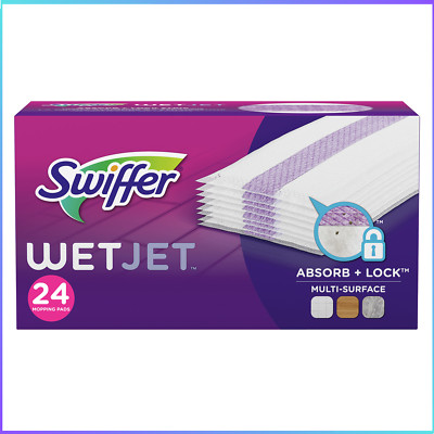 Swiffer WetJet Multi-Surface Floor Cleaner Pad Refill, 24 Count, Fresh Scent
