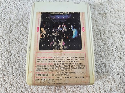 Crosby, Stills, Nash & Young- 4 Way Street 8-Track Tape. Pro serviced.