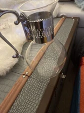 Vintage Corning Inc. Glass and Silver Pitcher / Carafe Heat Resistant Glass .