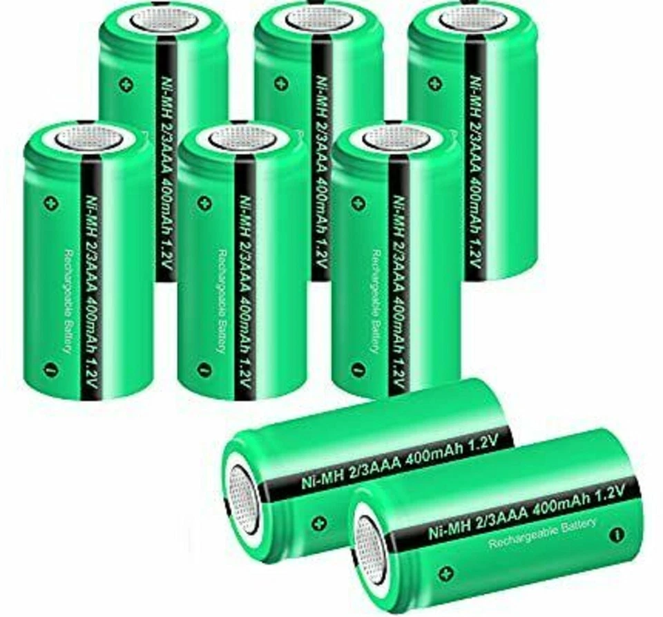 4Pcs 400mAh 1.2V NIMH 2/3AAA Rechargeable Batteries for Outdoor Solar Light - Image 2 of 4