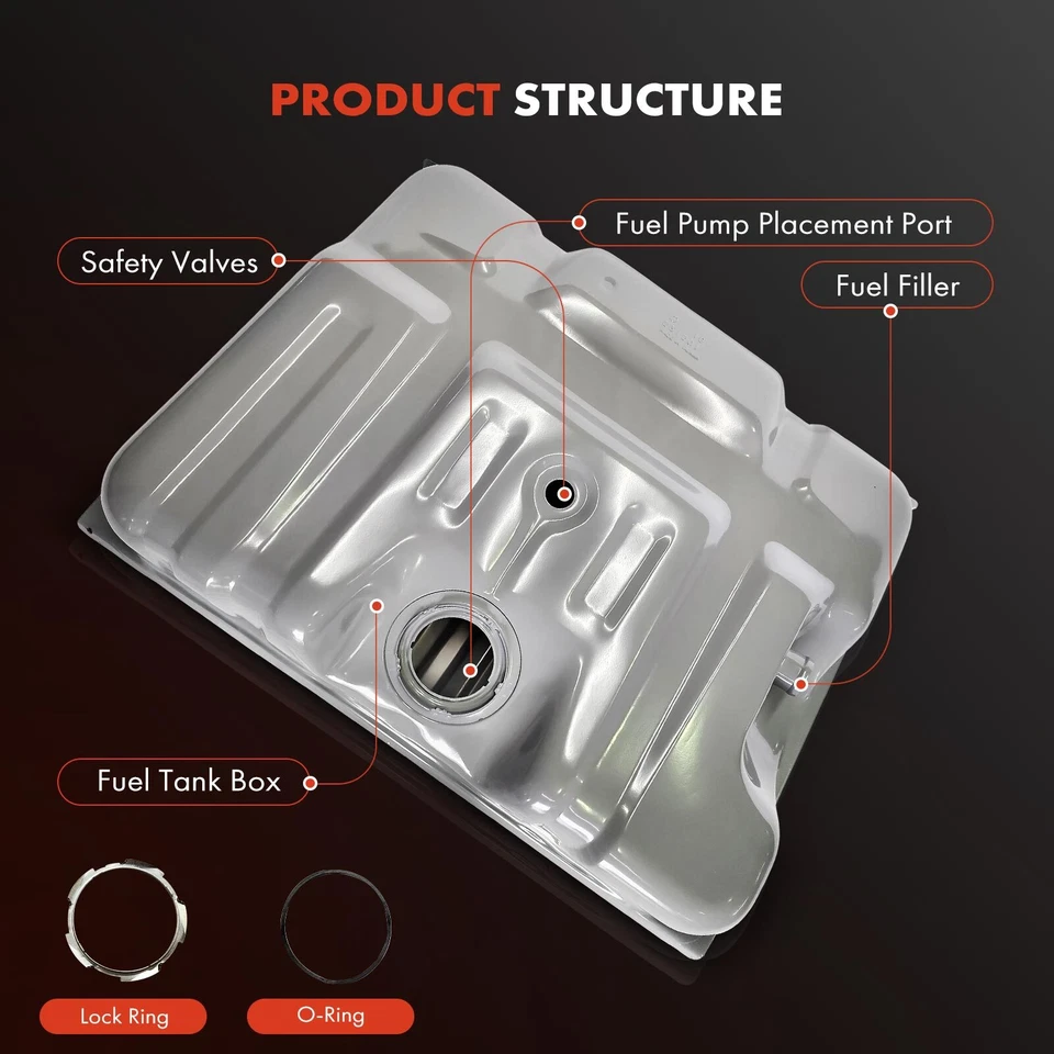 Tanque de combustible de 19 galones para Ford F-150 F-250 F-350 1987 1988 1989 eje trasero Foto 2 de 4