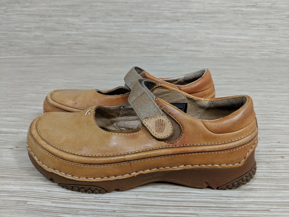 Женские коричневые кожаные туфли Teva размер США 6 ЕВРО 37 Kira Mary Jane плюс шлепанцы - Изображение 4 из 4